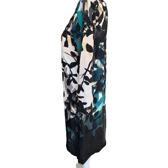 Anthropologie Maeve Dresses Size XS Shaded Garden Floral Long Sleeve Black Green - Picture 5 of 11